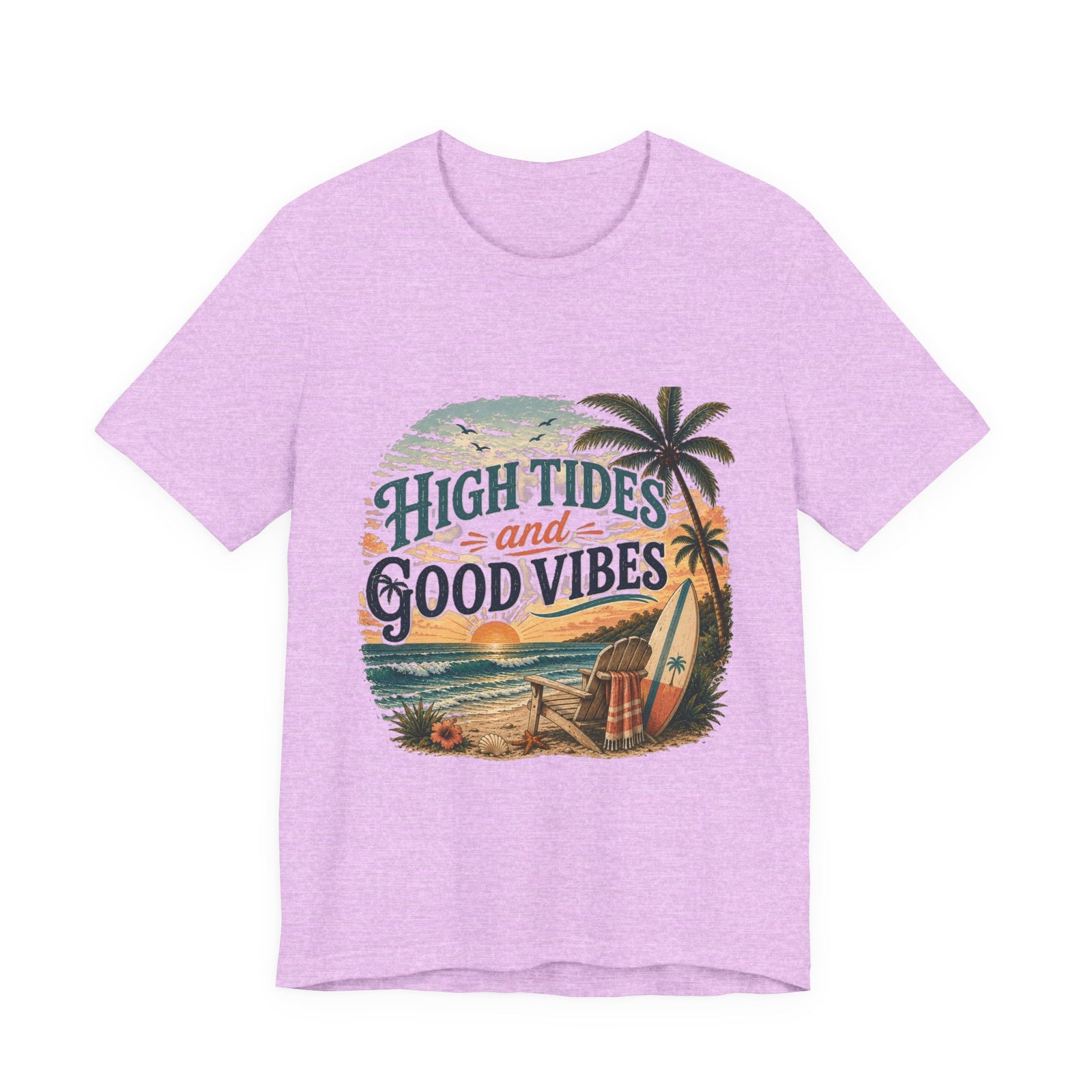 High Tides and Good Vibes Beach T-Shirt