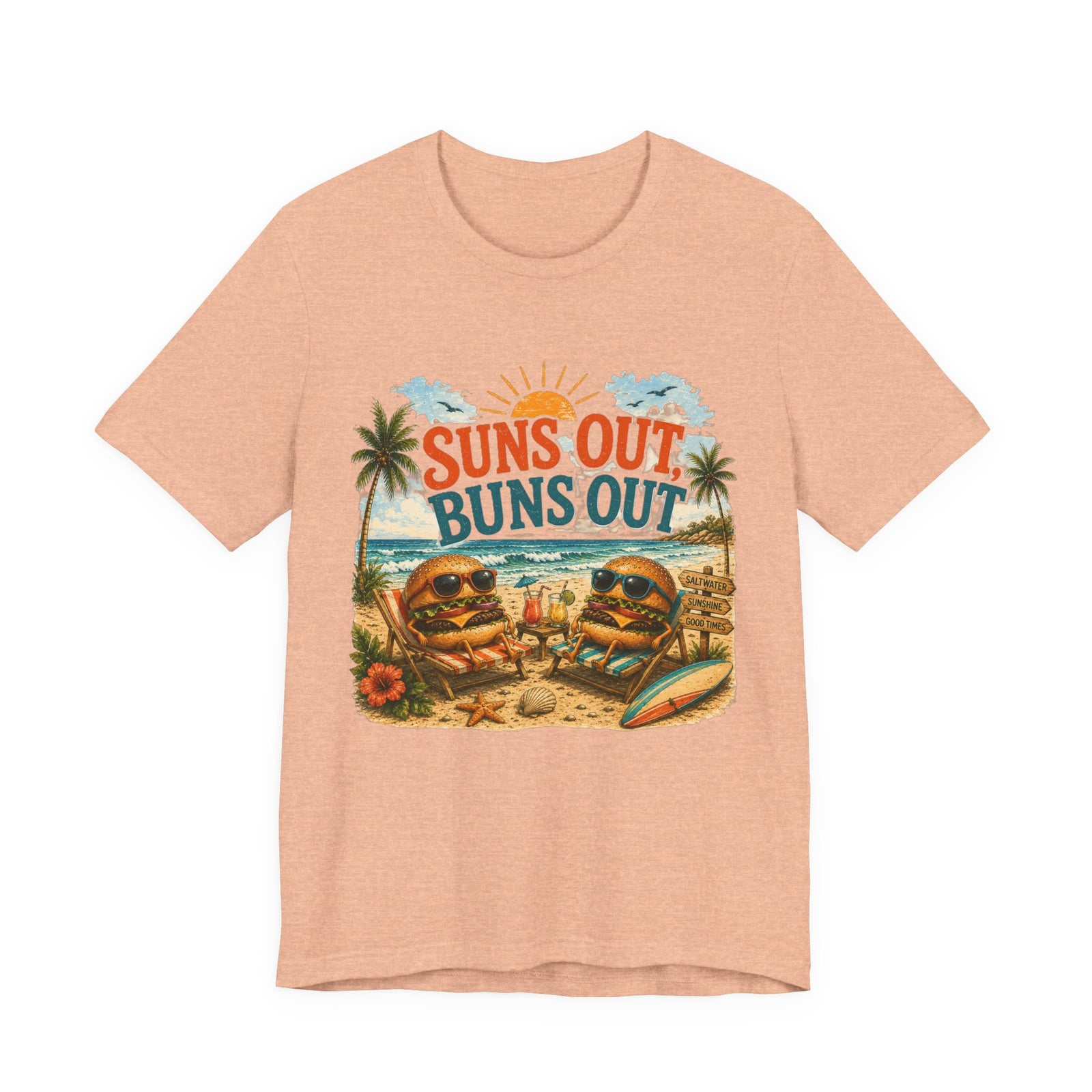 Suns Out Buns Out Beach T-Shirt — Retro Surf Vacation Tee