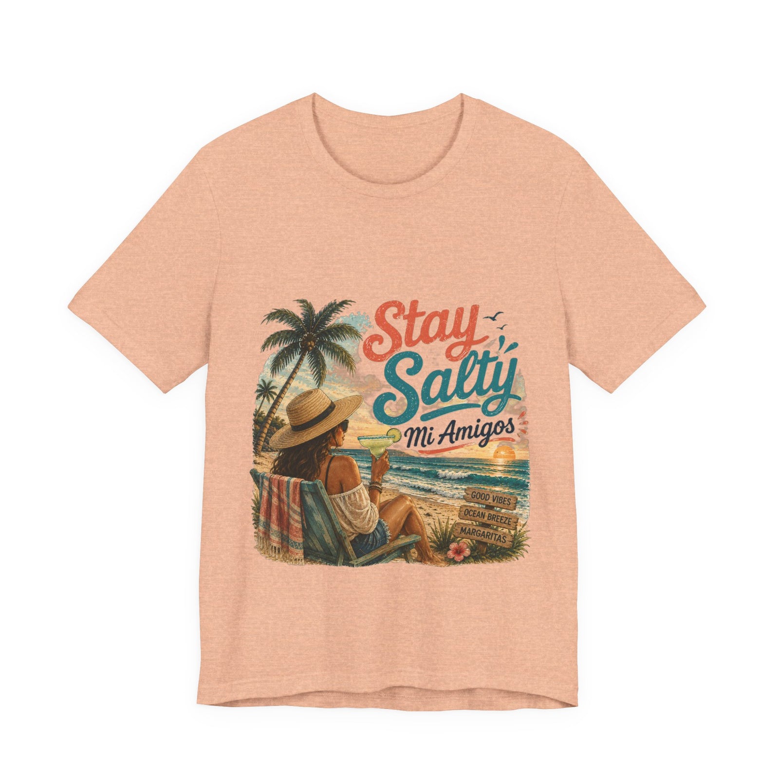 Stay Salty Mi Amigos Beach T-Shirt — Vintage Surf Sunset Graphic Tee