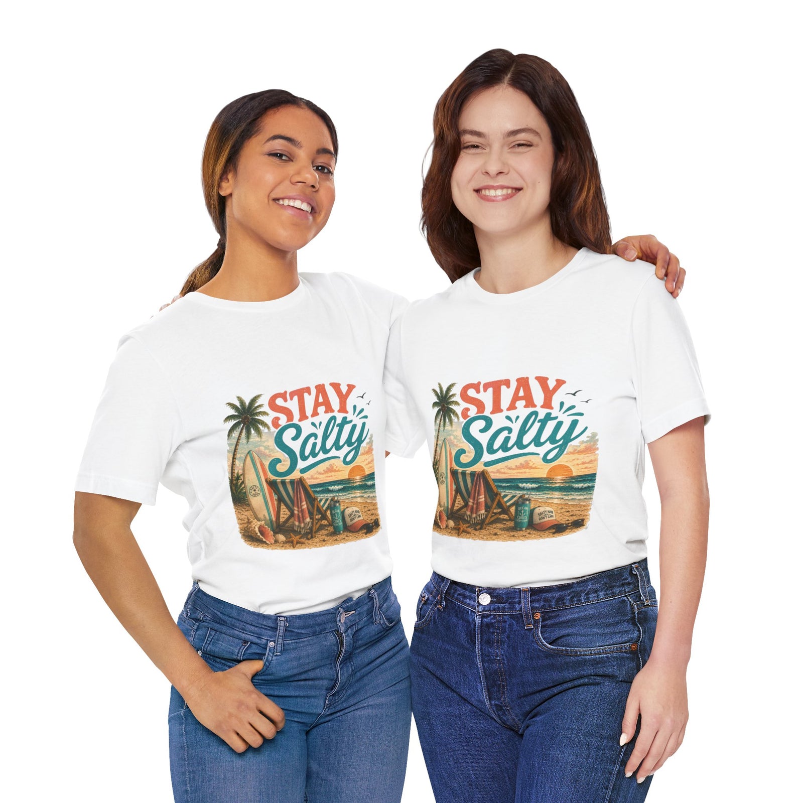 Stay Salty Beach T-Shirt — Vintage Surf Sunset Graphic Tee