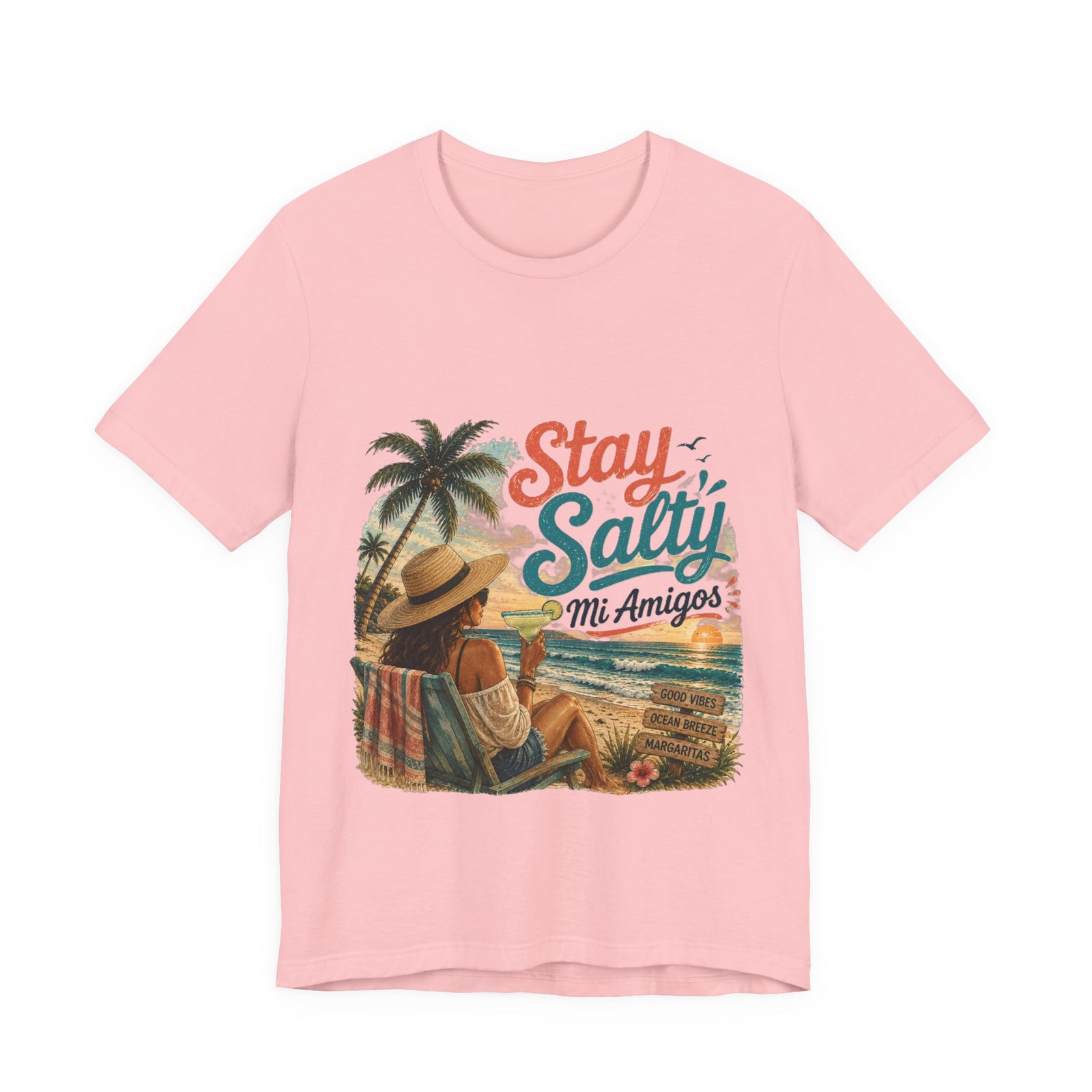 Stay Salty Mi Amigos Beach T-Shirt — Vintage Surf Sunset Graphic Tee