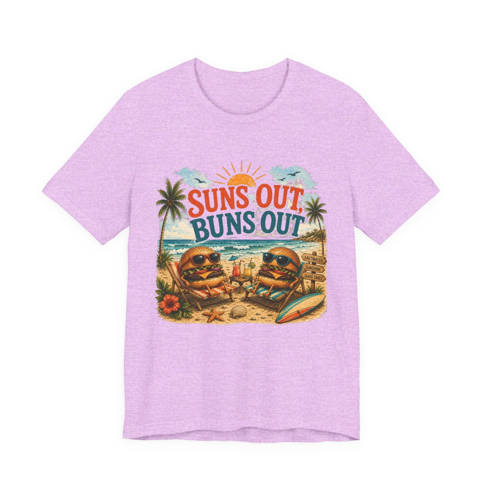 Suns Out Buns Out Beach T-Shirt — Retro Surf Vacation Tee