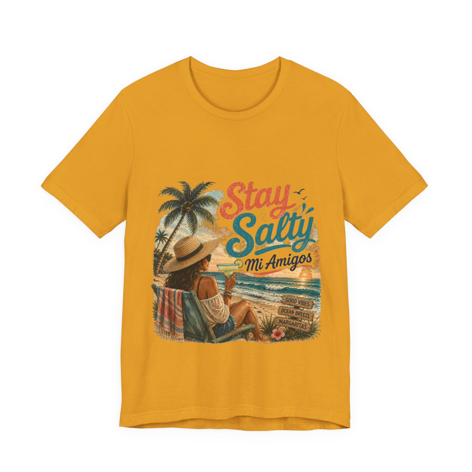 Stay Salty Mi Amigos Beach T-Shirt — Vintage Surf Sunset Graphic Tee