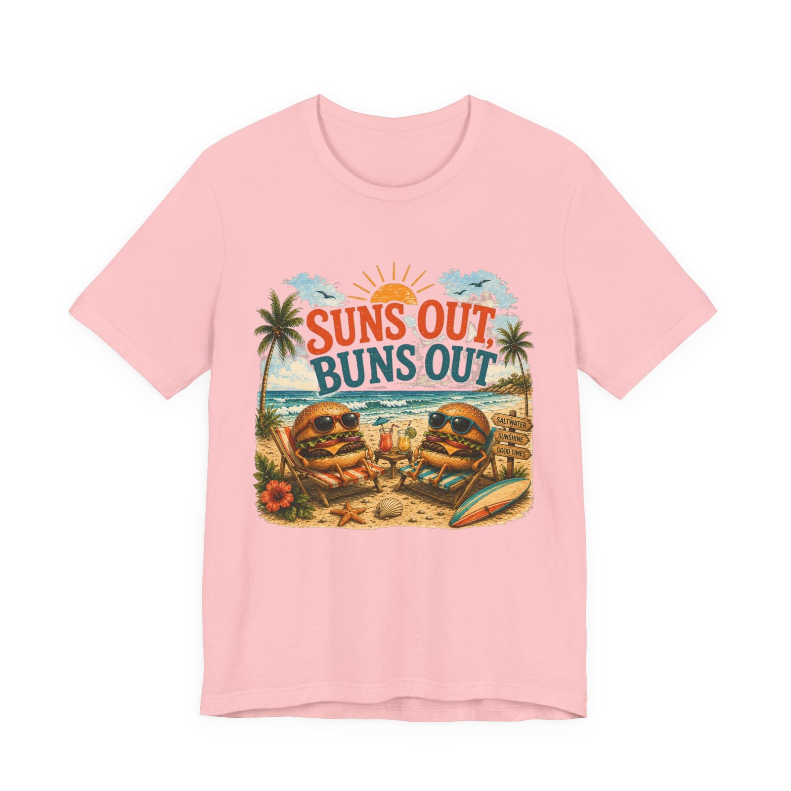 Suns Out Buns Out Beach T-Shirt — Retro Surf Vacation Tee