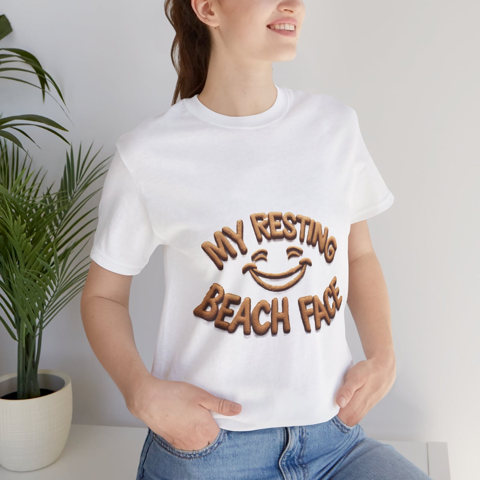 T-Shirt — "My Resting Beach Face" Funny Beach Vacation Tee
