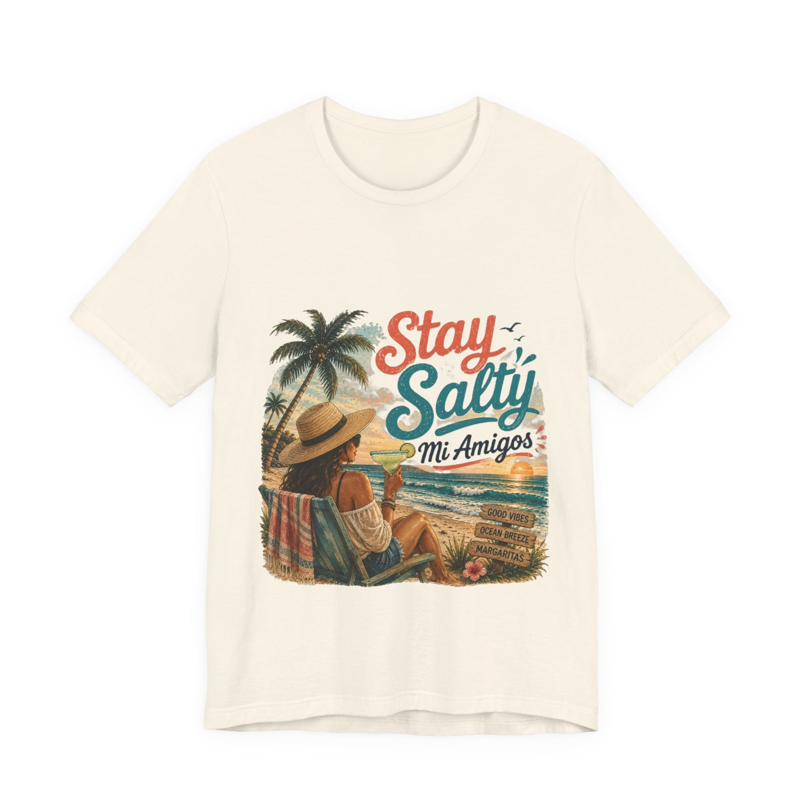 Stay Salty Mi Amigos Beach T-Shirt — Vintage Surf Sunset Graphic Tee
