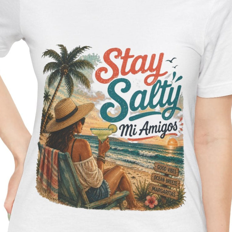 Stay Salty Mi Amigos Beach T-Shirt — Vintage Surf Sunset Graphic Tee