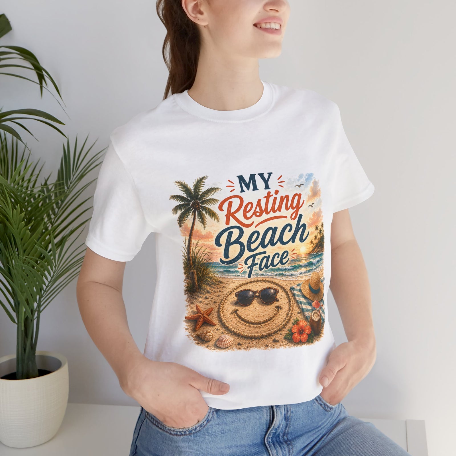 My Resting Beach Face T-Shirt — Funny Summer Beach Vacation Tee