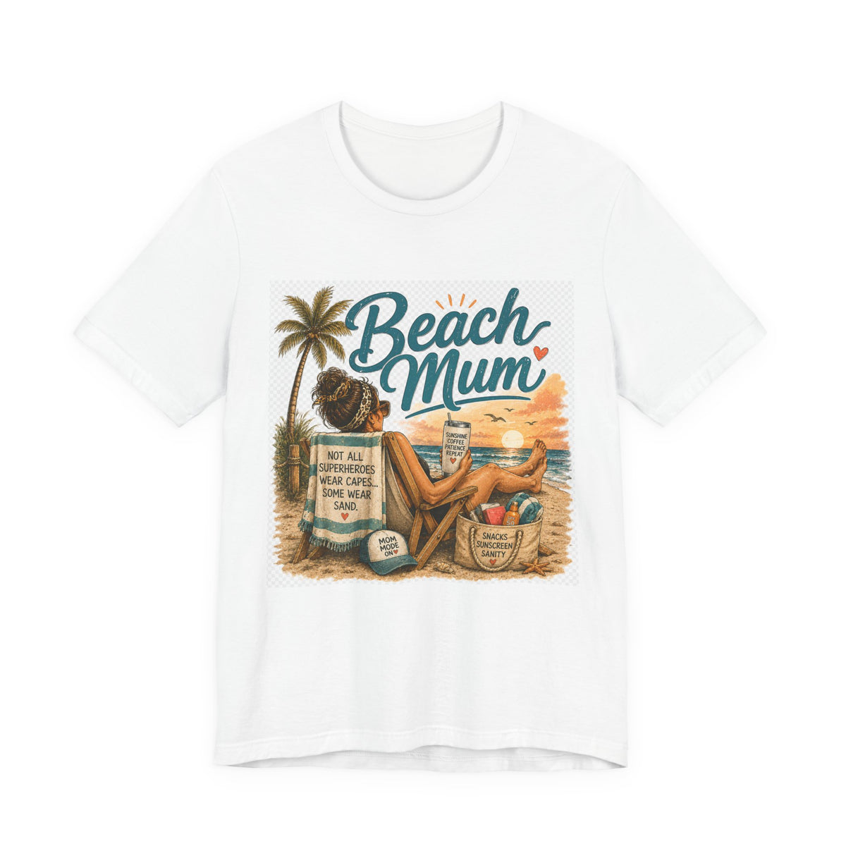 Beach Mum T‑Shirt — Retro Coastal Mom Tee (Beach Mom Graphic)