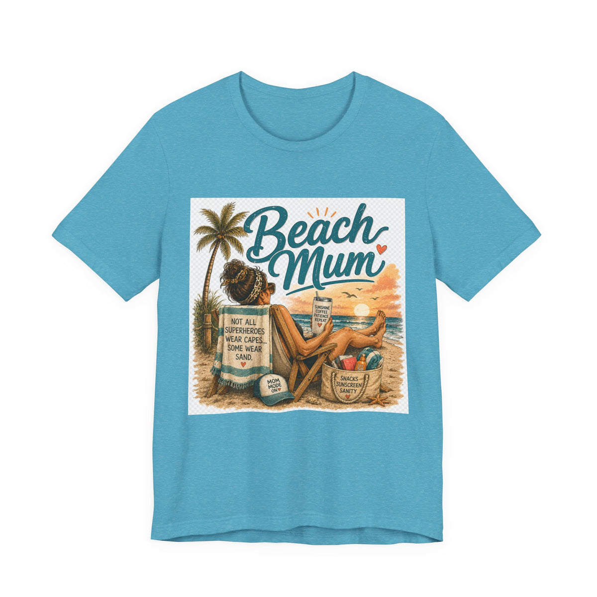 Beach Mum T‑Shirt — Retro Coastal Mom Tee (Beach Mom Graphic)