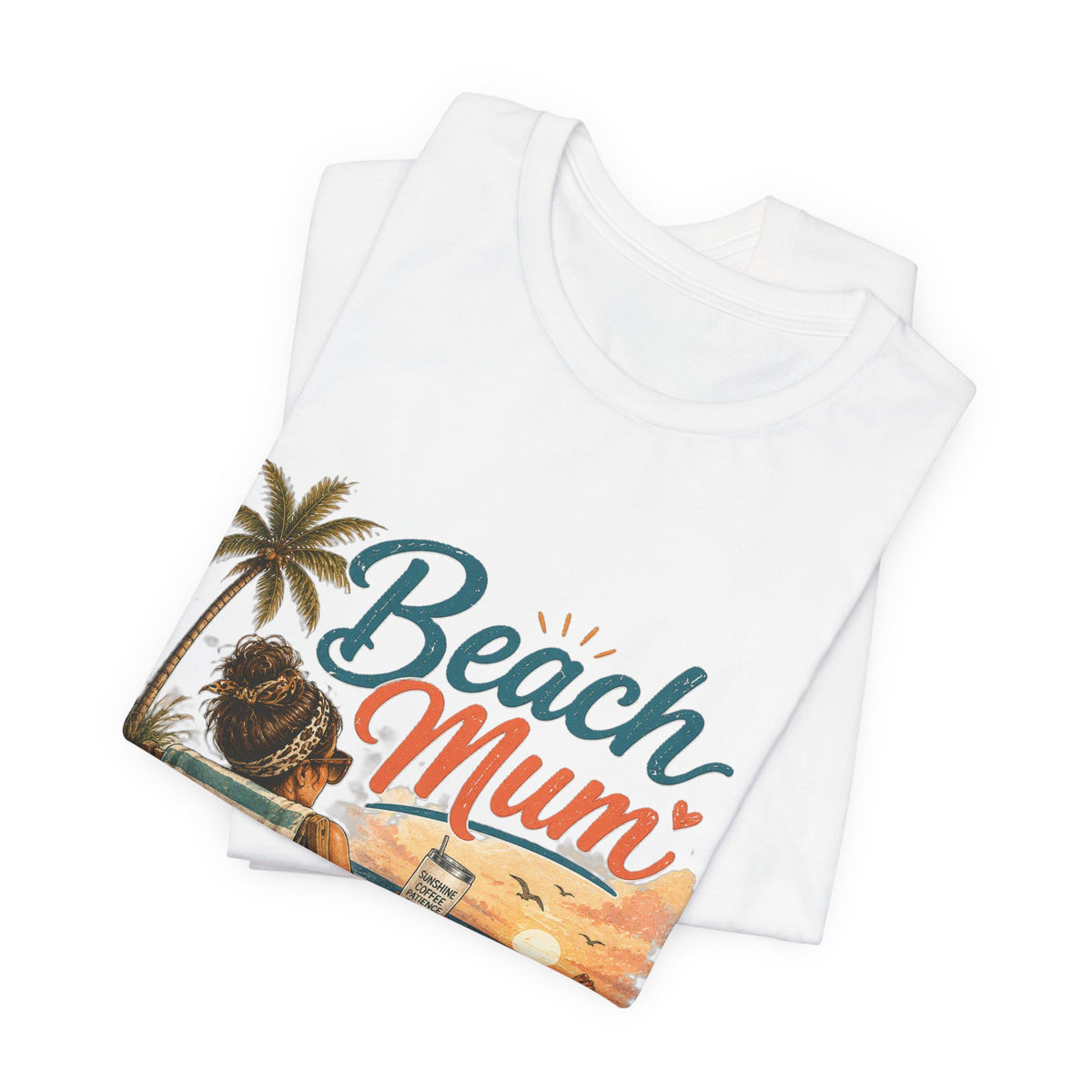 Beach Mum T‑Shirt — Retro Coastal Mom Tee (Beach Mom Graphic)