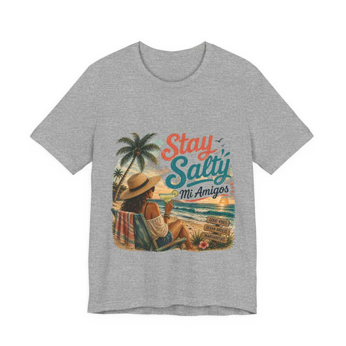 Stay Salty Mi Amigos Beach T-Shirt — Vintage Surf Sunset Graphic Tee