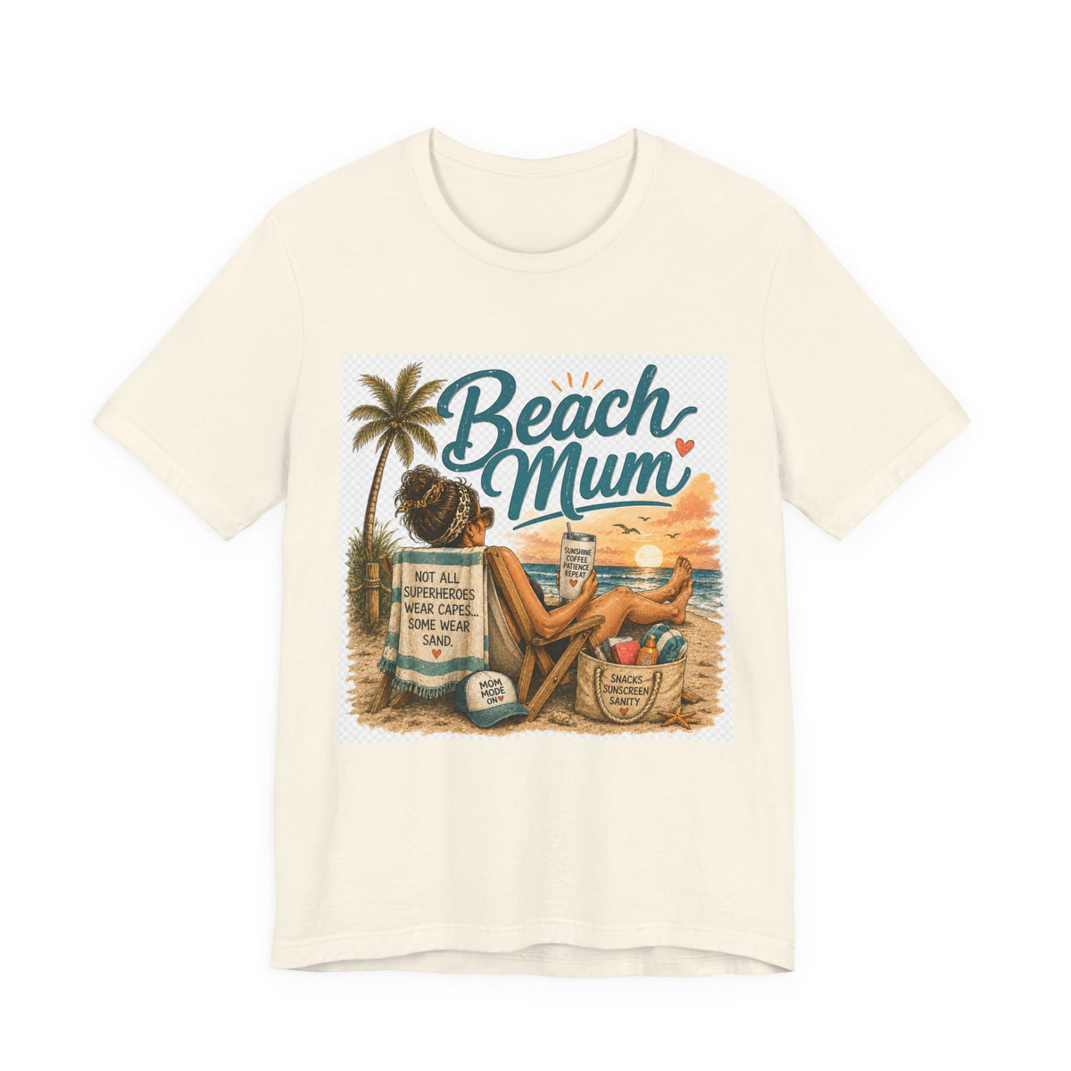 Beach Mum T‑Shirt — Retro Coastal Mom Tee (Beach Mom Graphic)