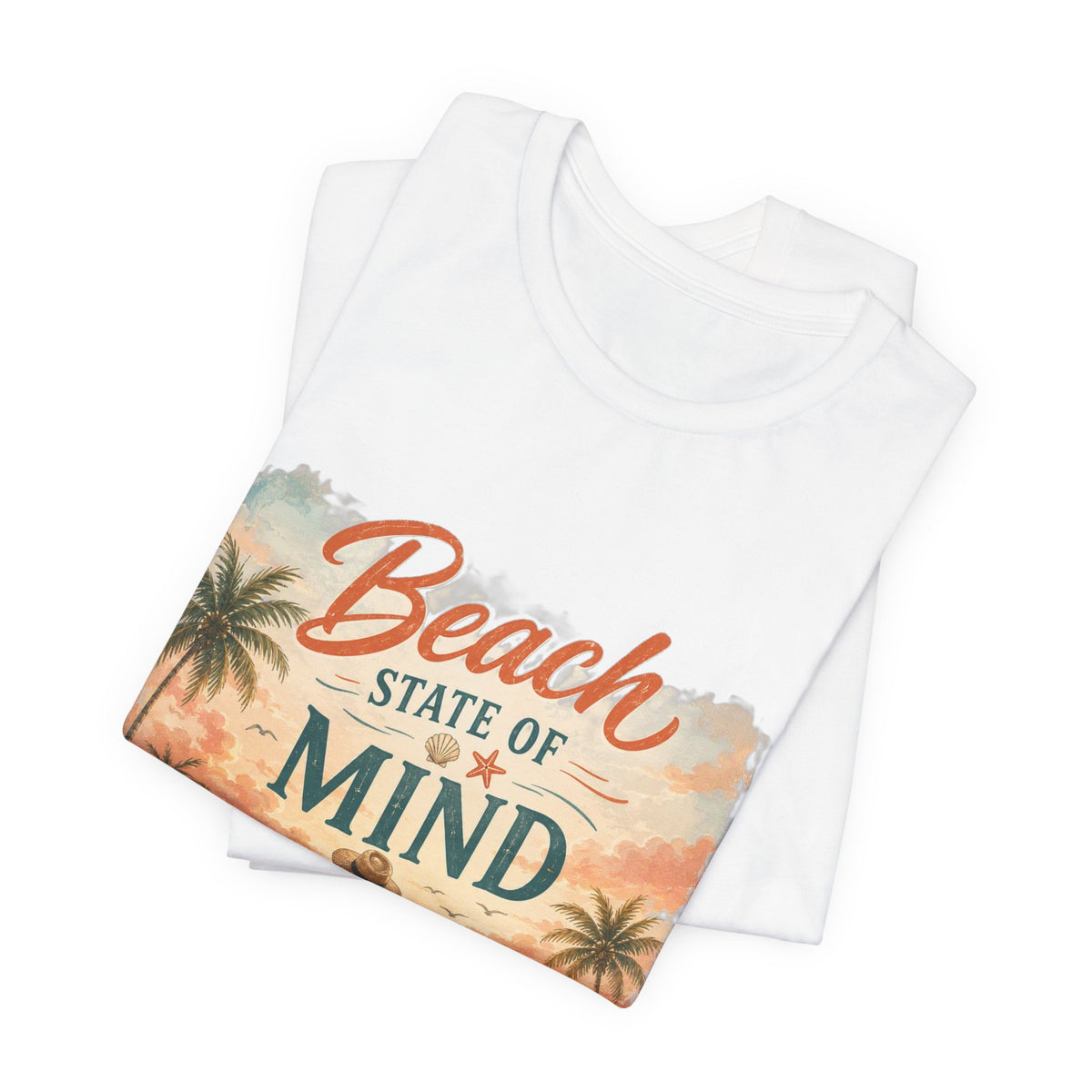 Beach State of Mind Tee — Vintage Sunset Beach Graphic T-Shirt