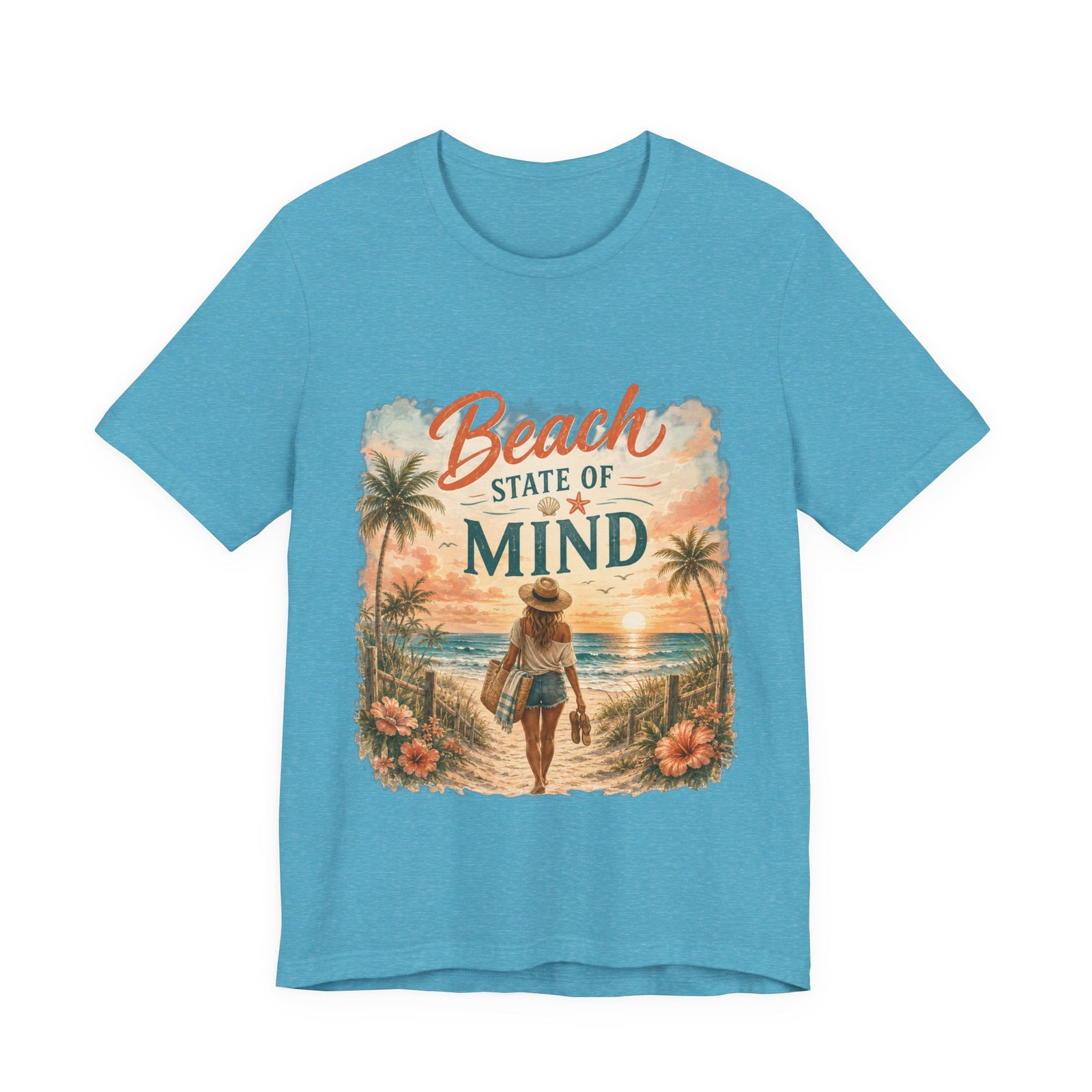 Beach State of Mind Tee — Vintage Sunset Beach Graphic T-Shirt
