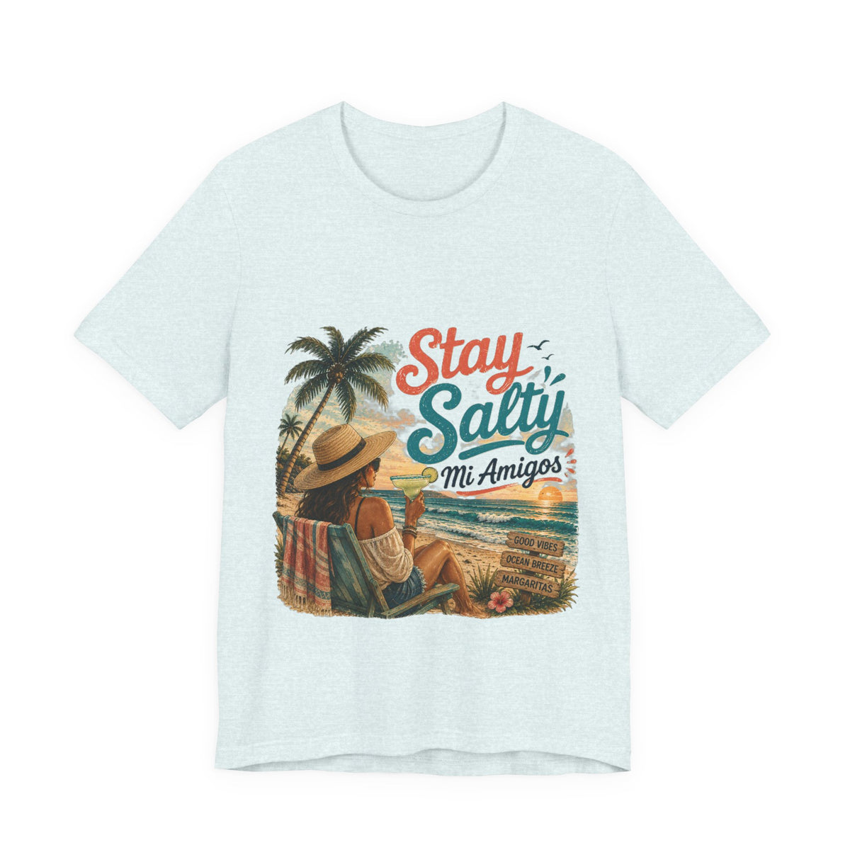 Stay Salty Mi Amigos Beach T-Shirt — Vintage Surf Sunset Graphic Tee