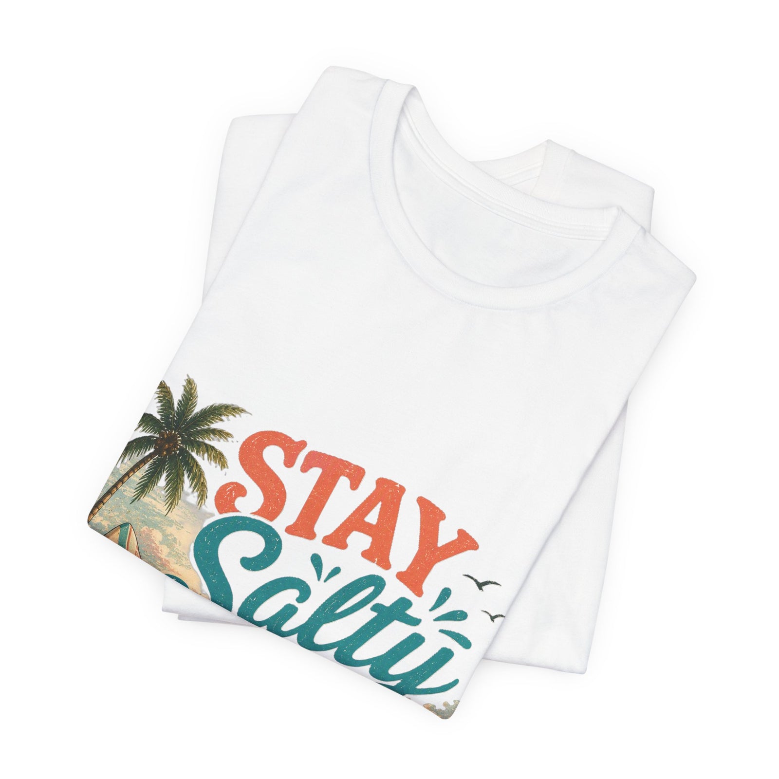 Stay Salty Beach T-Shirt — Vintage Surf Sunset Graphic Tee