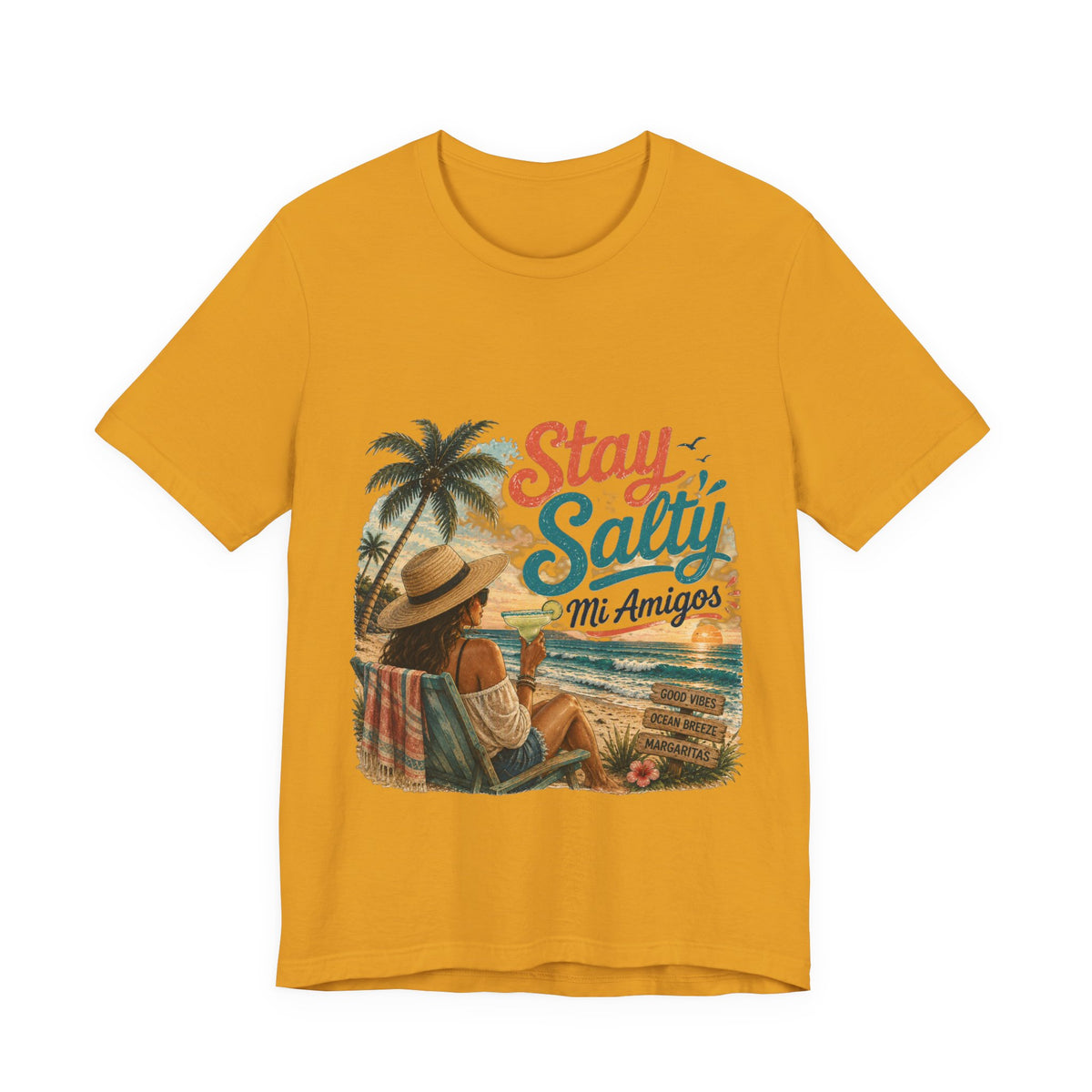 Stay Salty Mi Amigos Beach T-Shirt — Vintage Surf Sunset Graphic Tee