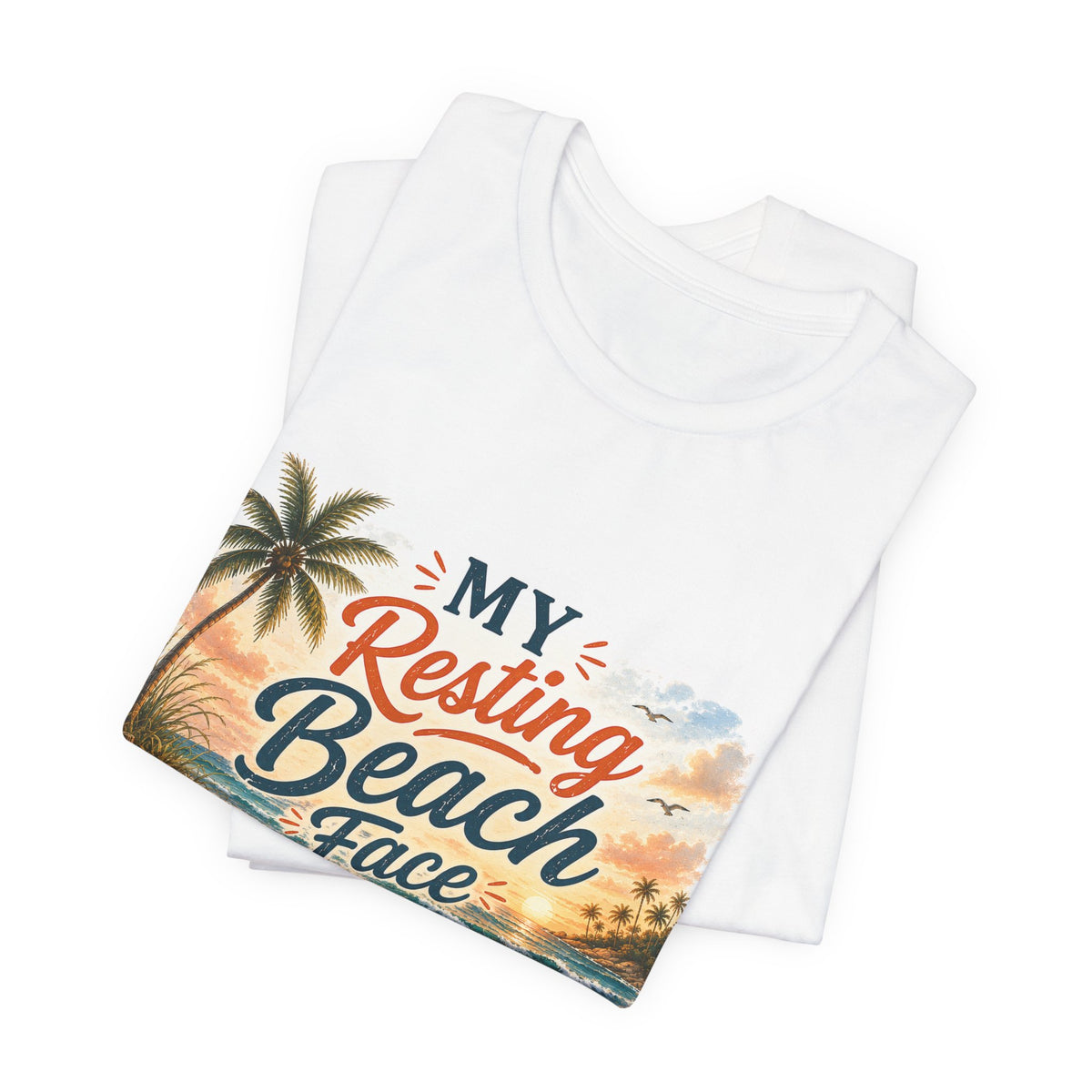 My Resting Beach Face T-Shirt — Funny Summer Beach Vacation Tee